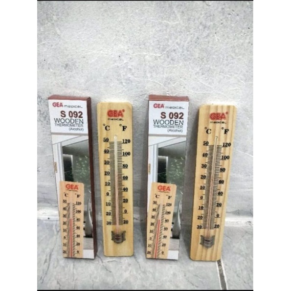 Thermometer Dinding / Ruangan Kayu GEA