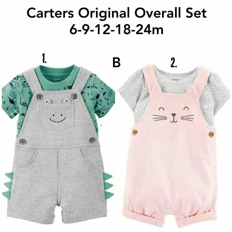 set overall, Romper bayi, set Baju bayi 2in1, baju bayi