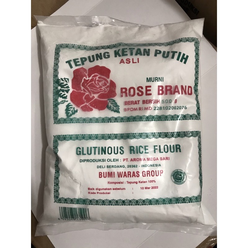 

Tepung Ketan Putih Rose Brand - Netto 500g