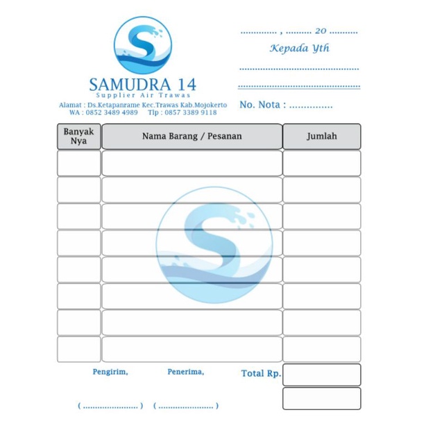 NOTA 1 RIM CETAK 2 WARNA