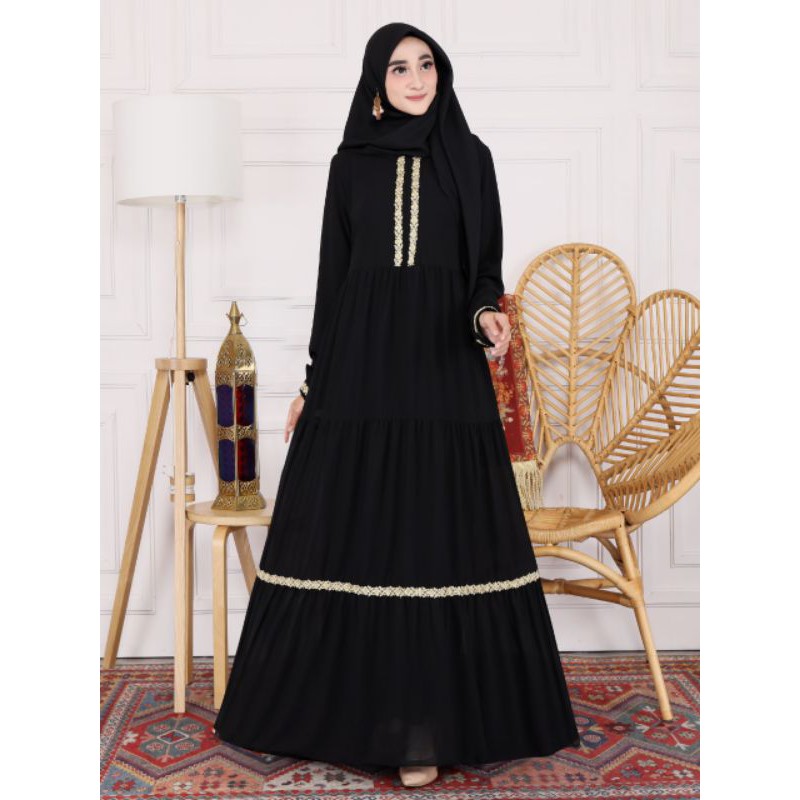 Bayobali - Baju Gamis Wanita Model Terbaru - Gamis Ceruty Babydoll Renda - Gamis Pesta - Gamis Jumbo