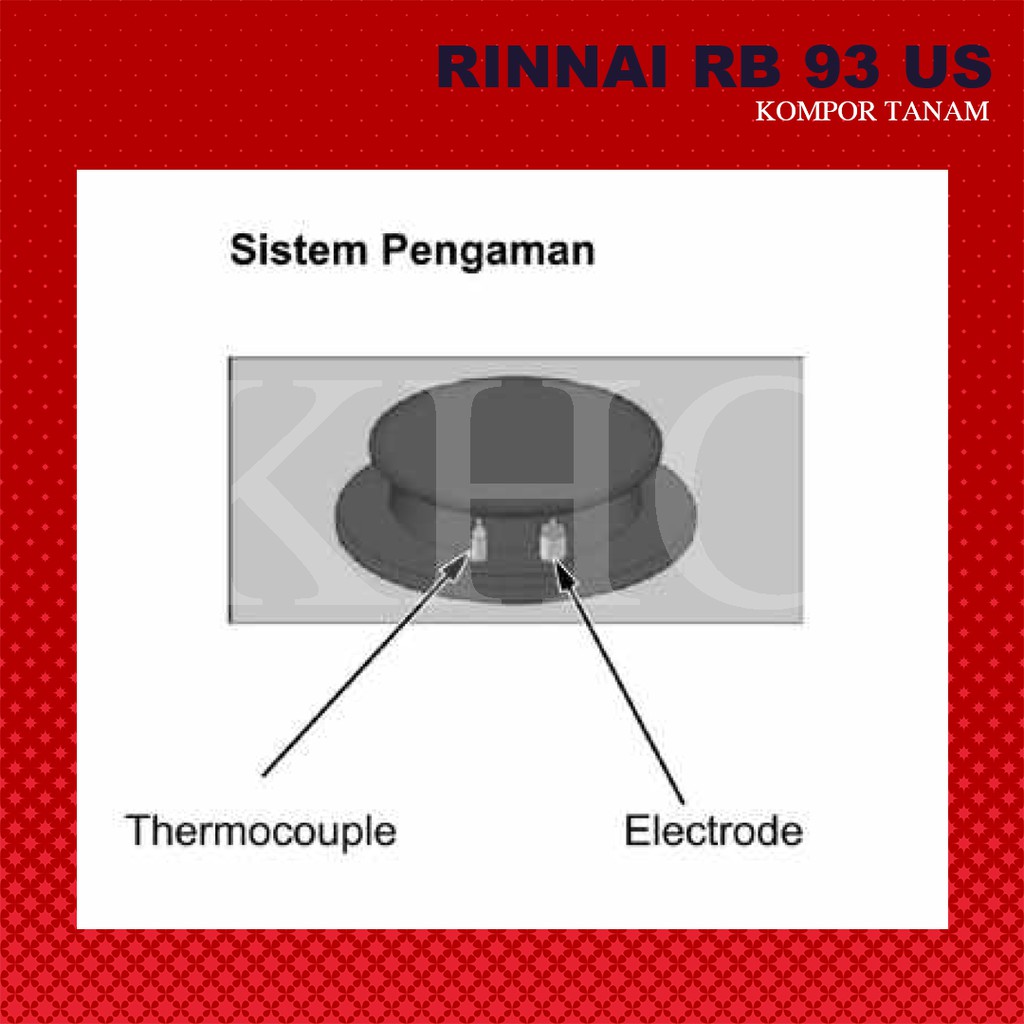 Kompor tanam rinnai RB 93 US / Kompor tanam murah / kompor tanam tipe baru