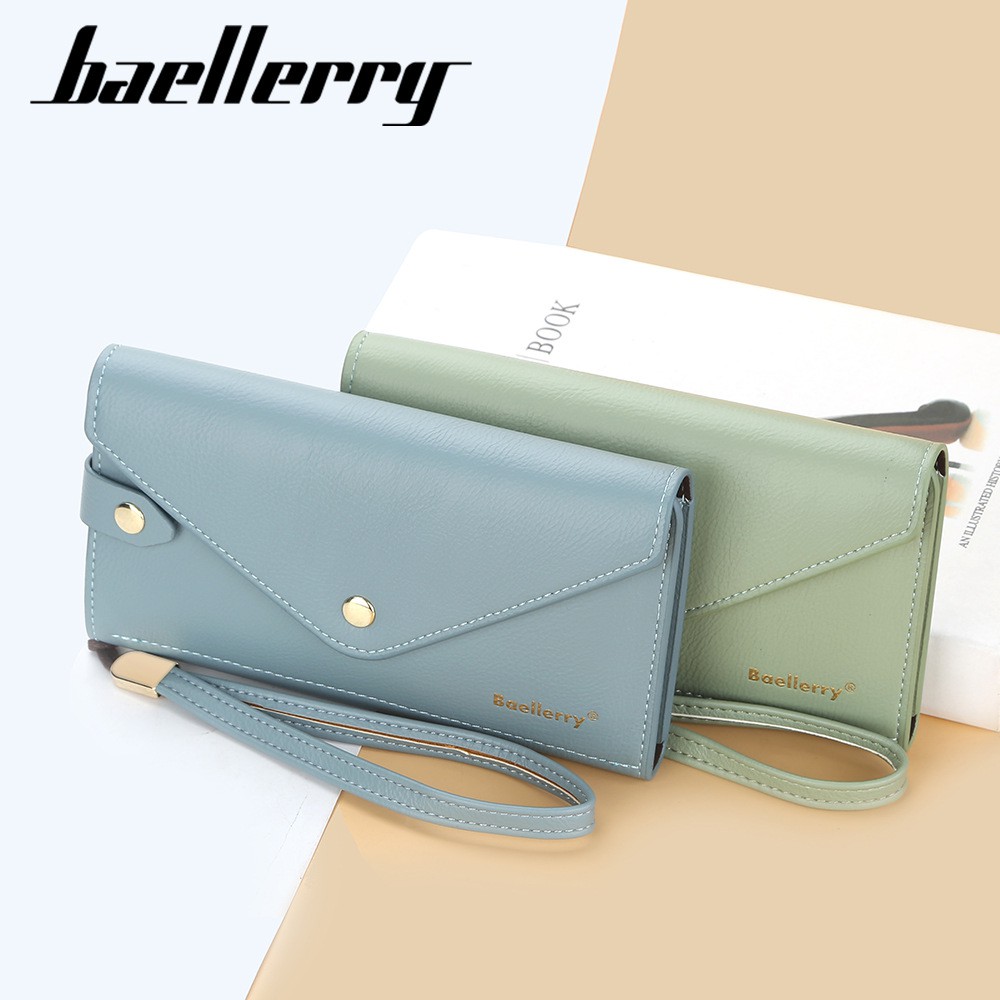BAELLERRY N8616 Dompet Wanita Panjang Clutch Dompet Handphone Bahan Kulit PU Leather WATCHKITE WKOS