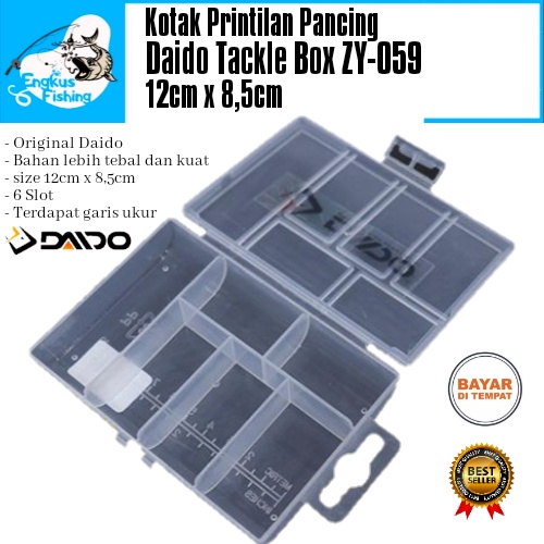 Kotak Kail Pancing Daido Tackle Box ZY-059, ZY-052, ZY-014 &amp; ZY-053 Banyak Slot Berkualitas Murah - Engkus Fishing