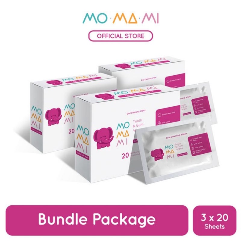 Momami Tooth &amp; Gum Wipes Bundle Packages (3 Packs)