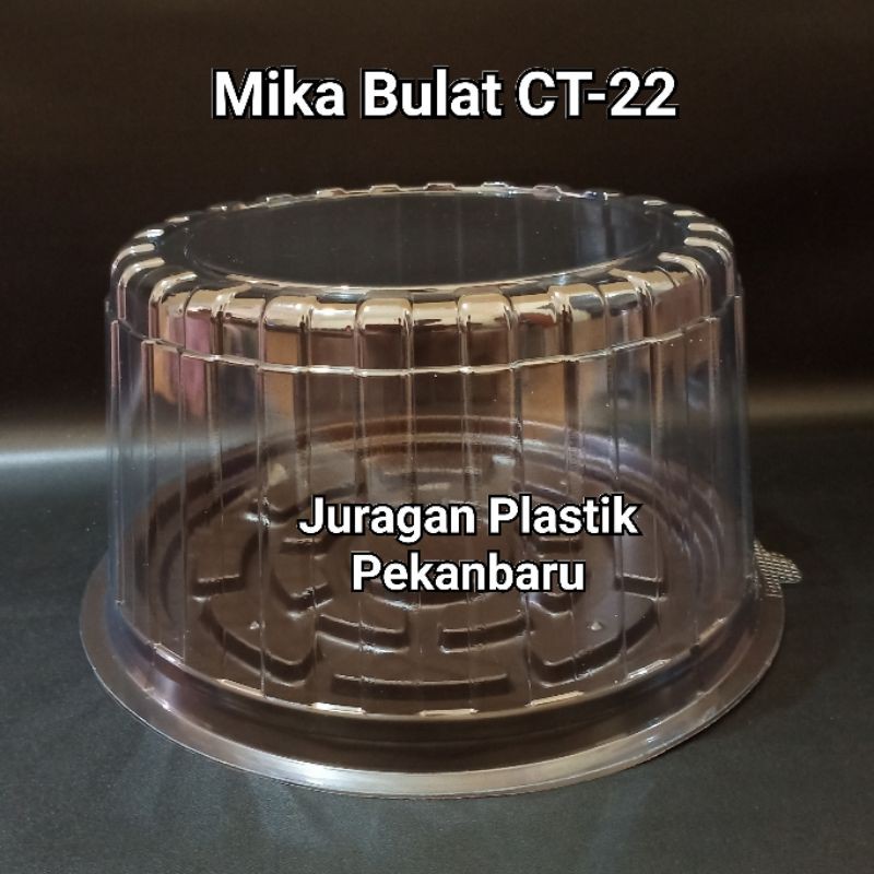 Mika Plastik Bulat CT-22 / Wadah Tray Kue Tart Tumpeng Bolu Hantaran 22 cm CT 22