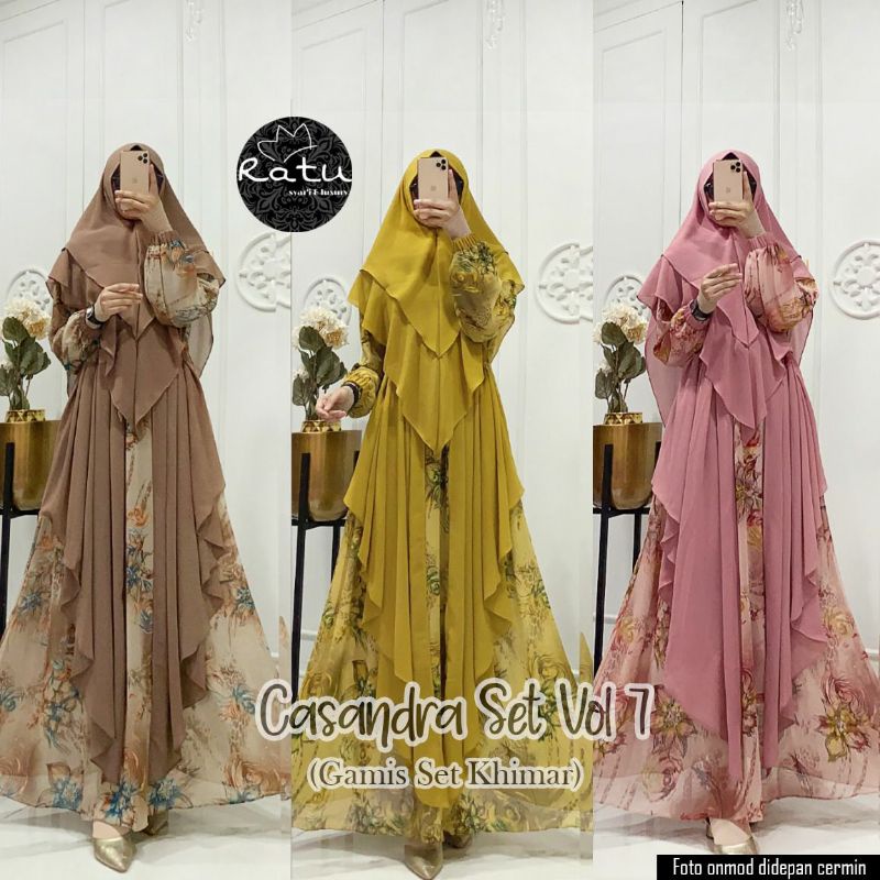 CASSANDRA SET GAMIS KHIMAR ORI BY RATU