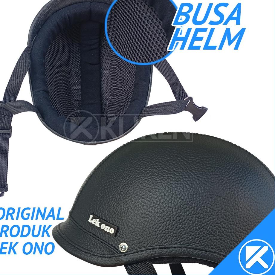 [KODE PRODUK FJMUR9569] Helm Sepeda Retro "LEK ONO" Dewasa Kulit Sintetis Dengan Kacamata