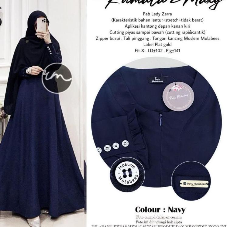 Banyak Dipakai.. Kumala Maxy Gamis Terbaru by Ratu Mulabees || Gamis Syar'i || Gamis Polos || Gamis 