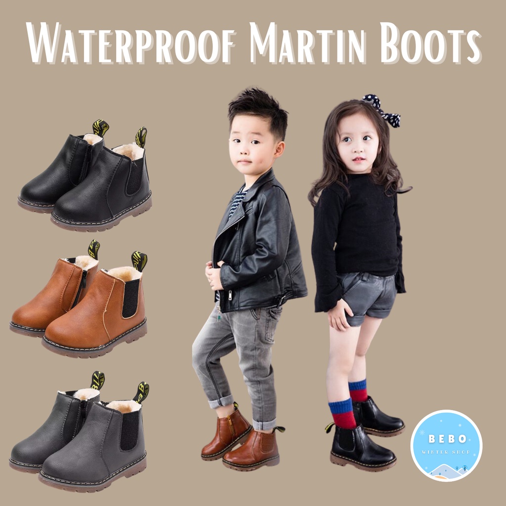 Waterproof Winter Martin Boots for Kids Ankle Boots Anti Air Anak