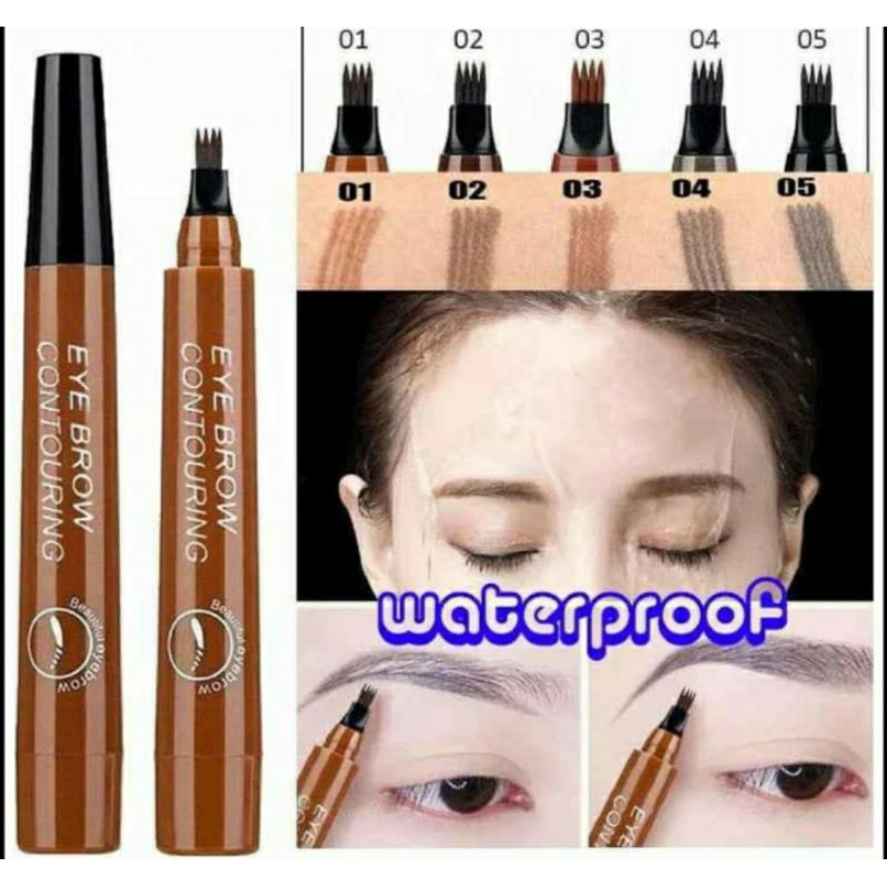 SUAKE  ANTI AIR DAN TAHAN LAMA  PENSIL ALIS TINT MY 4 TIP WATERPROOF EYEBROW  CETAR