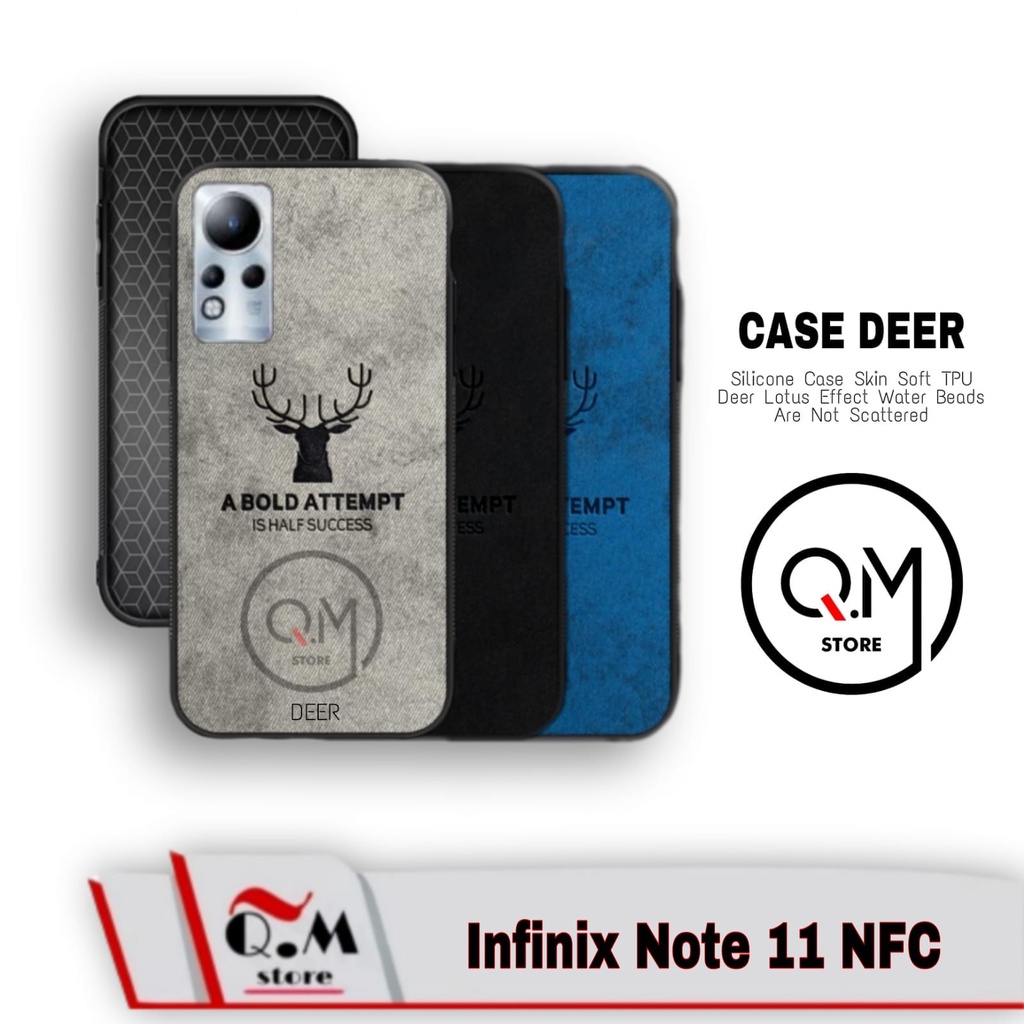 PROMO Case Infinix Note 11 NFC / Infinix Note 11 / Infinix Note 11S / Infinix Note 11 PRO Softcase Deer Pelindung Back Cover