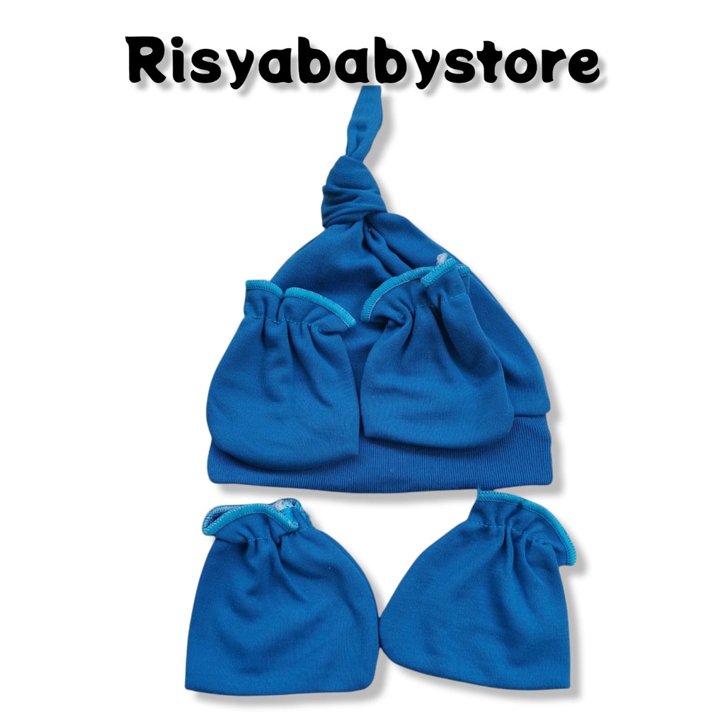 Topi bayi set/ topi bayi newborn /sarung tangan kaki bayi baru lahir