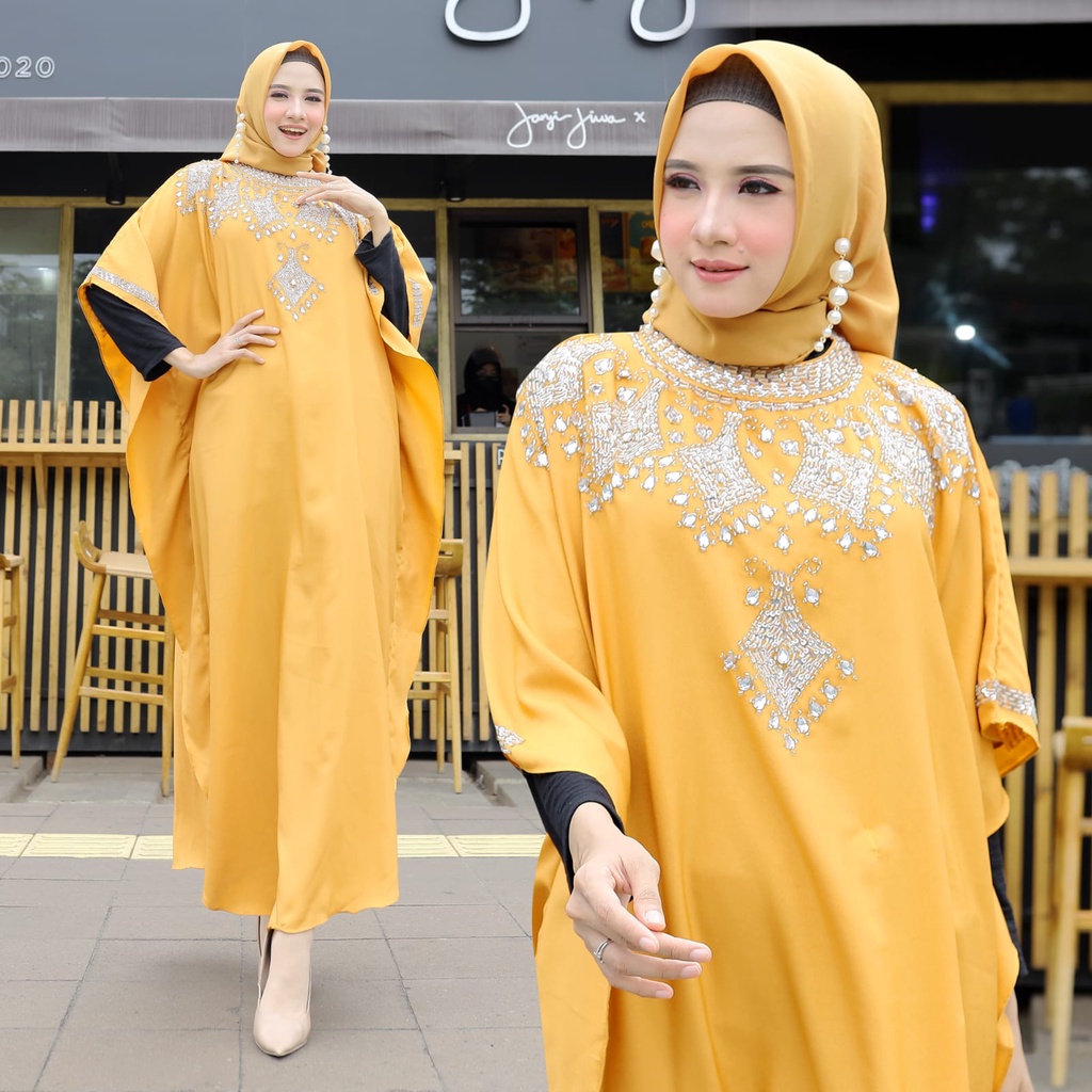 HOPYLOVY - Kaftan Wanita Terbaru Kombinasi Payet Felisia