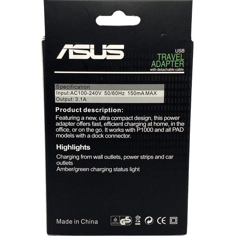 Charger Asus 10 Watt Chasan Casan Micro USB Hitam/Putih