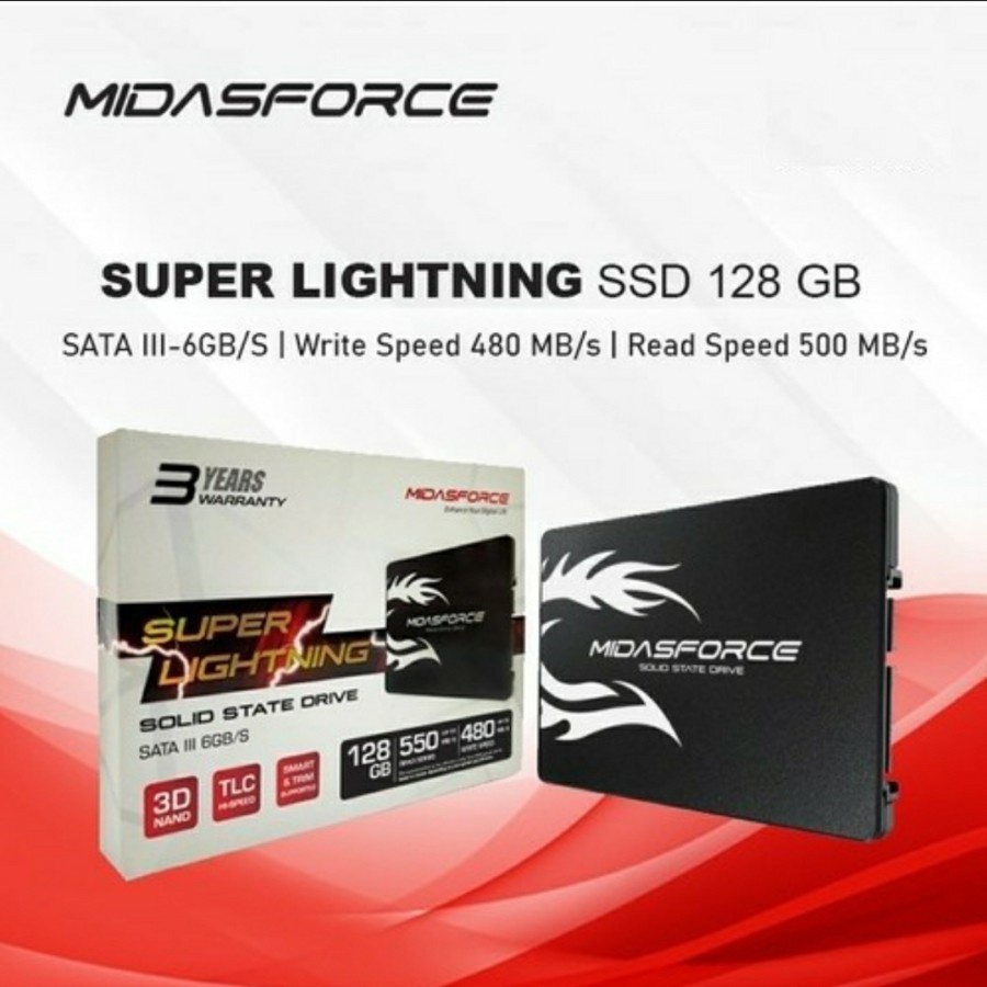 SSD | SSD Midasforce 128GB Super Lightning - SSD SATA III - SSD LAPTOP