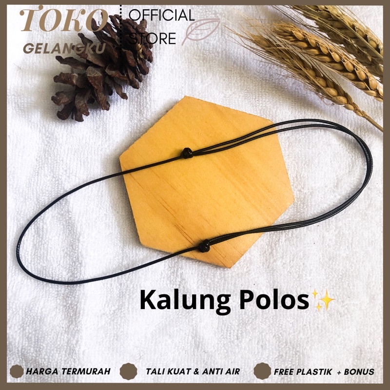 Kalung Tali Polos Pria wanita Waterproof Premium