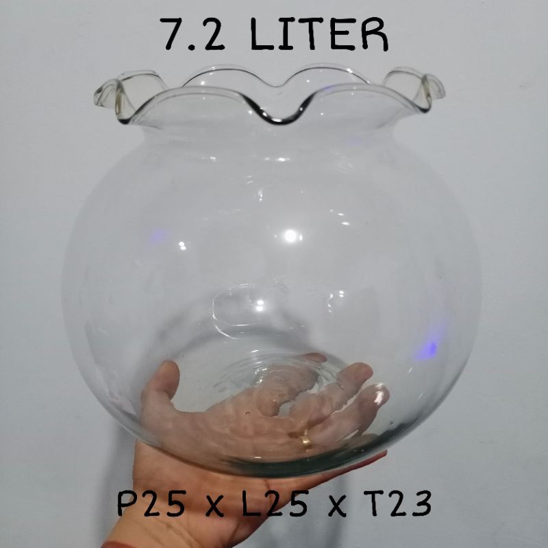 AQUARIUM BULAT 7,2 LITER / AQUARIUM BULAT 7 LITER / AQUARIUM SHELLA