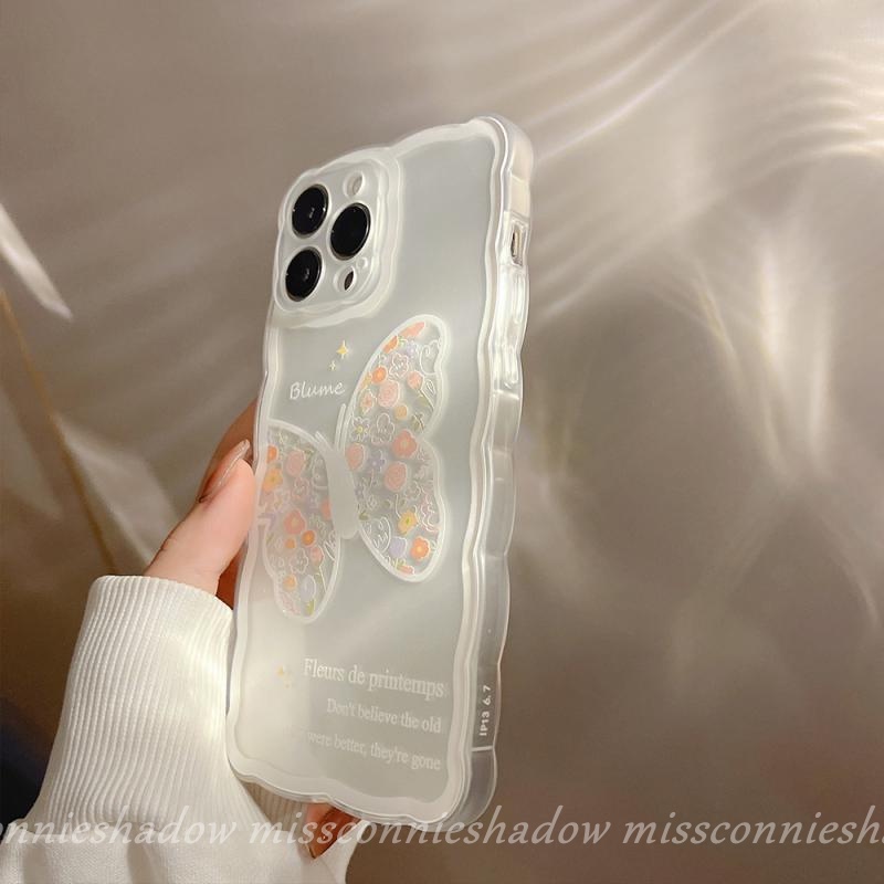 Soft Case Tpu Bening Desain Kupu-Kupu Untuk iPhone 7Plus 8 Plus 11 X XR XS Max 12 13 Pro Max