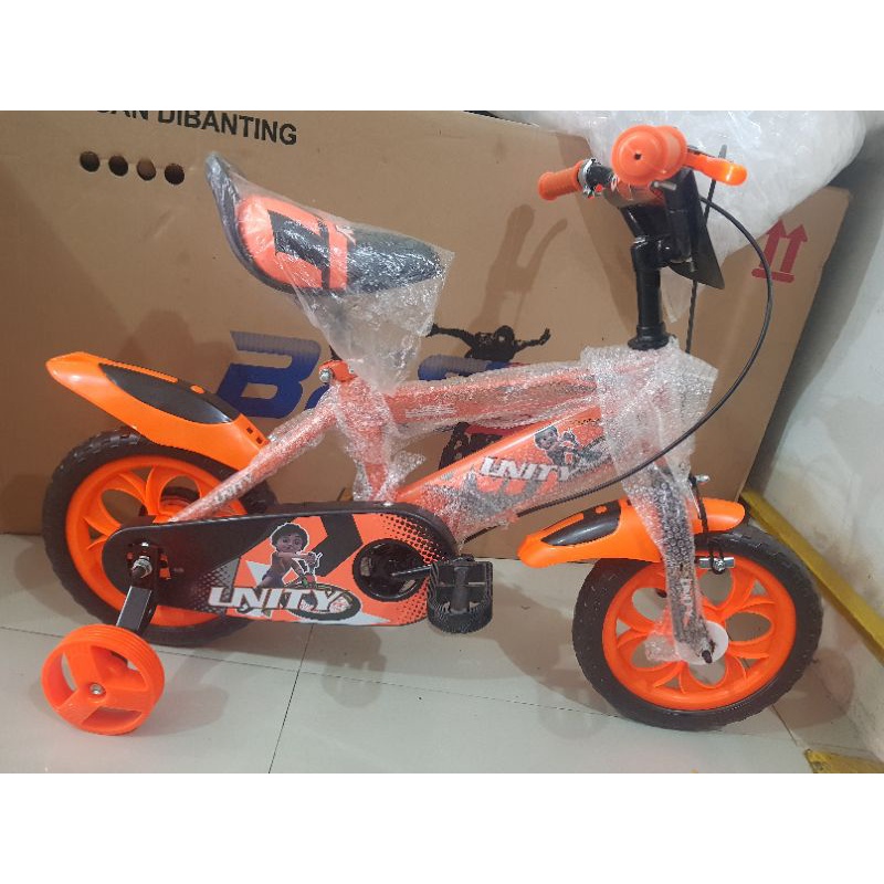 Sepeda Anak Sepeda BMX 12 inch UNITY ( Warna Orange )