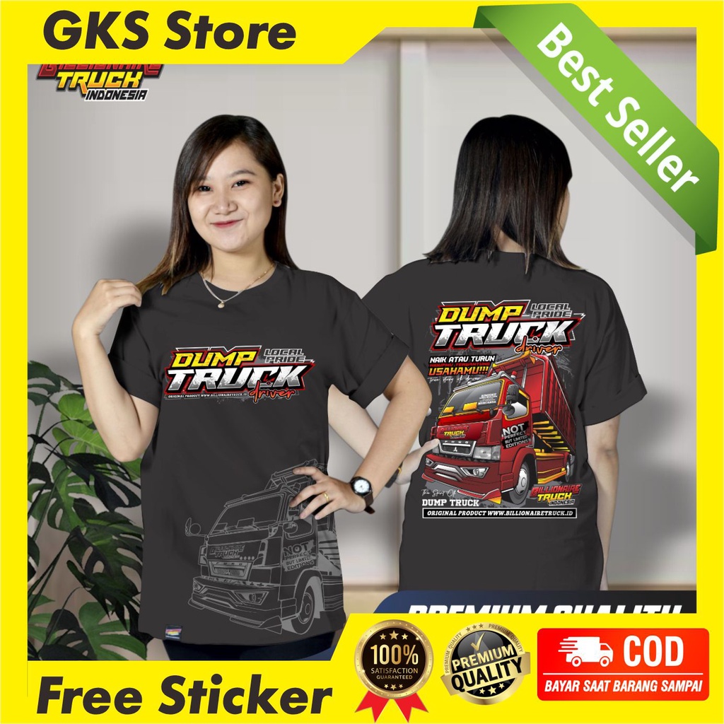 Kaos Truk Kaos Dump Truck Baju Truk Terlaris Baju Truck Keren Kaos Driver Oleng Kaos Truk Terbaru