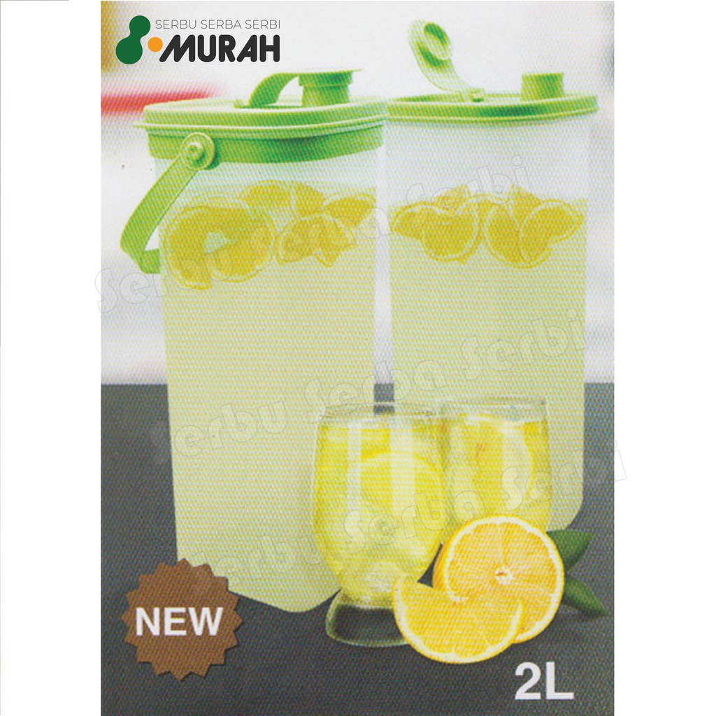 SERBU MURAH - Botol Minum Air Kulkas 2 Liter - Cool Pot MIZU 2 Liter Tutup Dengan Gagang - Botol Air-1