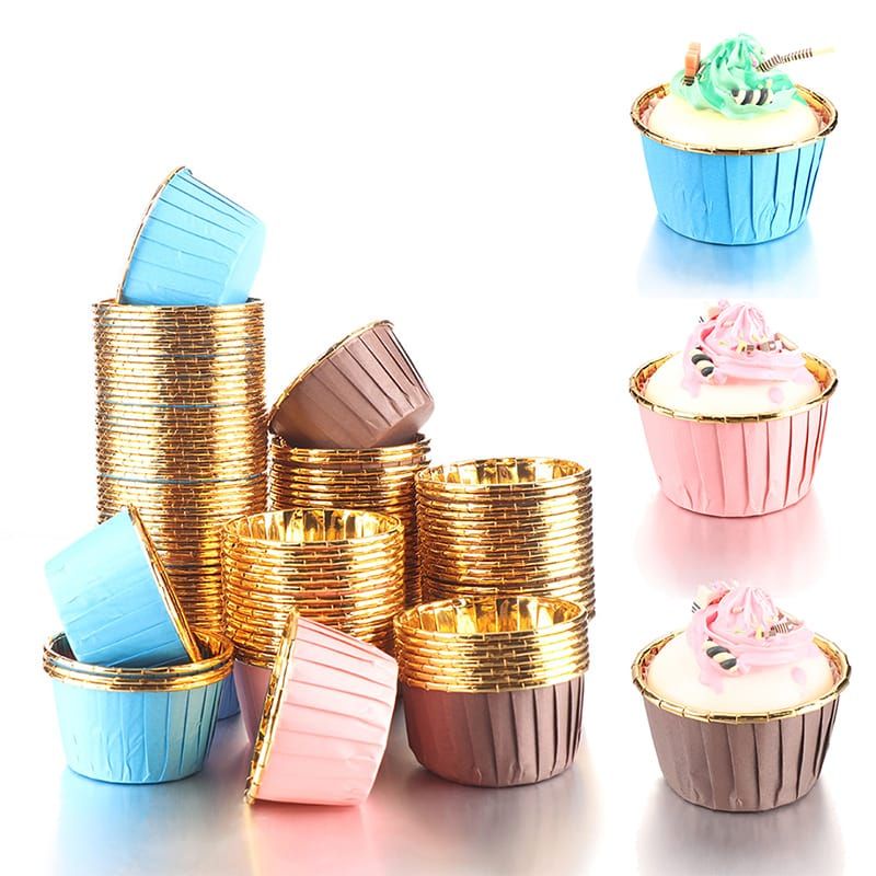 50pcs Cup Cake Case Aluminium Foil / Muffin Desert / Muffin Cup Import Home Baking