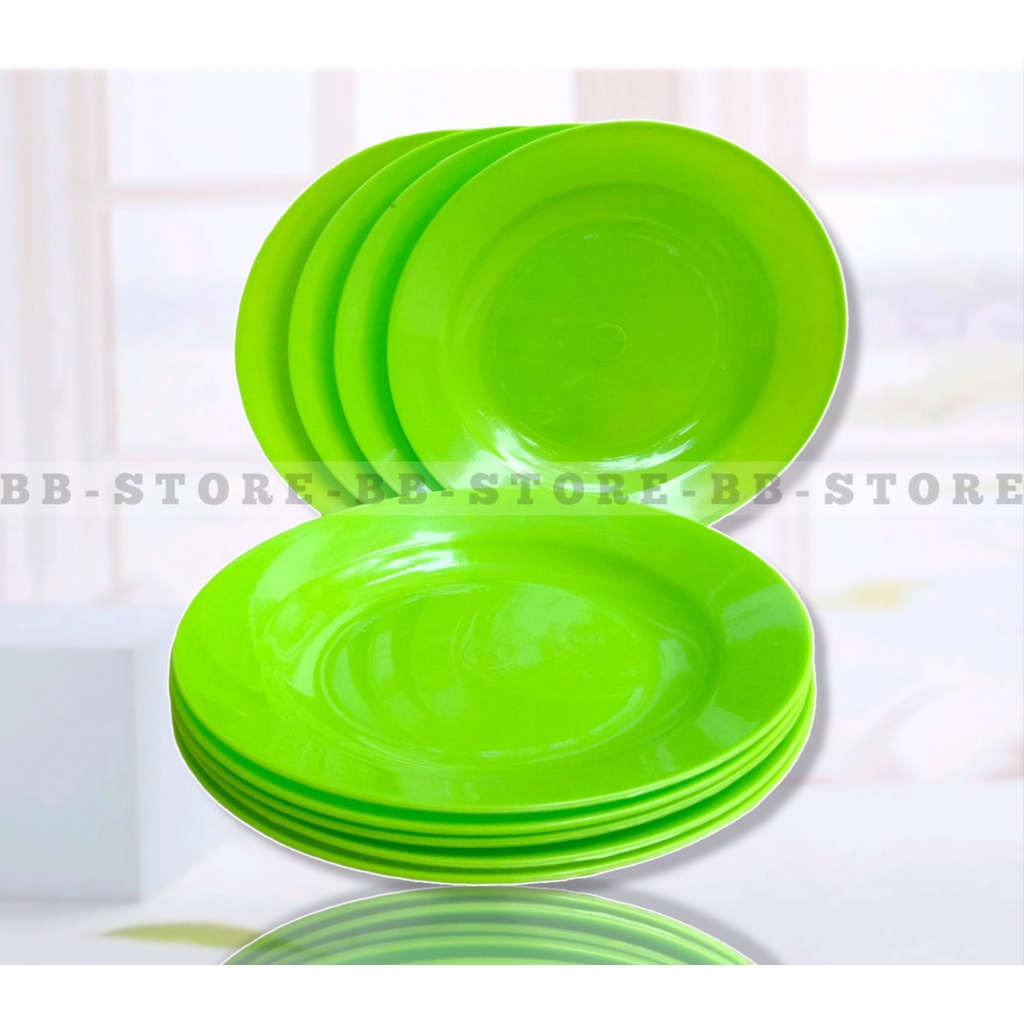 BALBIN SATU SET 6PCS ISI 3 PCS PIRING MAKAN BULAT 9.INC + 3 PCS MANGKUK BULAT 6INC - PLASTIC - P.P HAUSE WARE FOOD SAVE