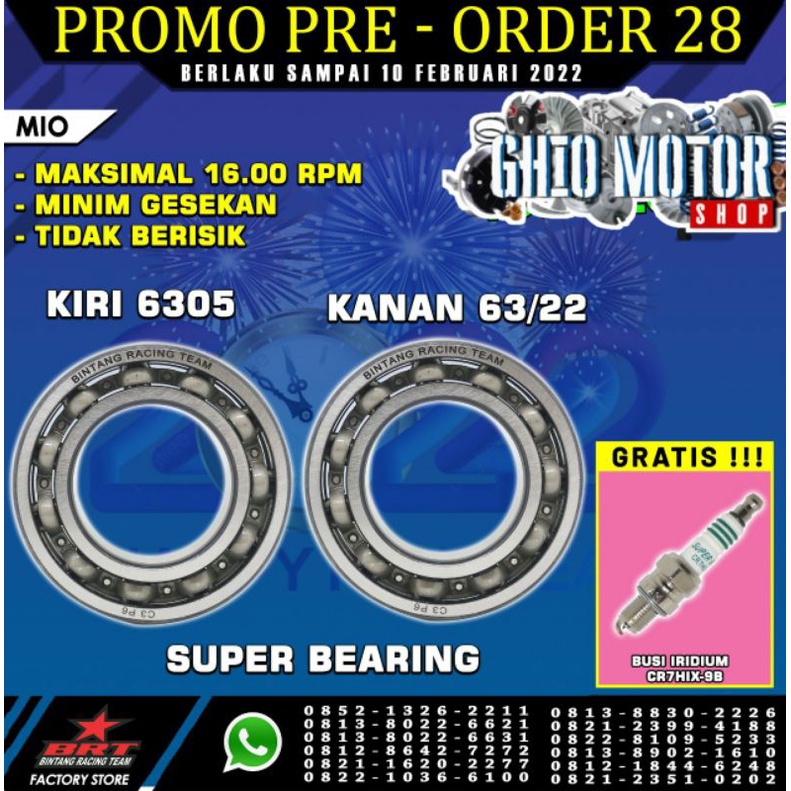 BEARING KRUK AS BRT TIGER /KLX 150 BERING STANG SEHER/LAHER STANG SEHER KLX / LAKHER STANG PISTON KLX BRT