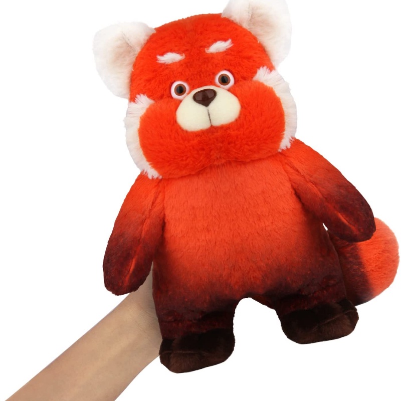 Disney Mainan Boneka Plush Bentuk Kartun Panda Warna Merah Untuk Hadiah Anak