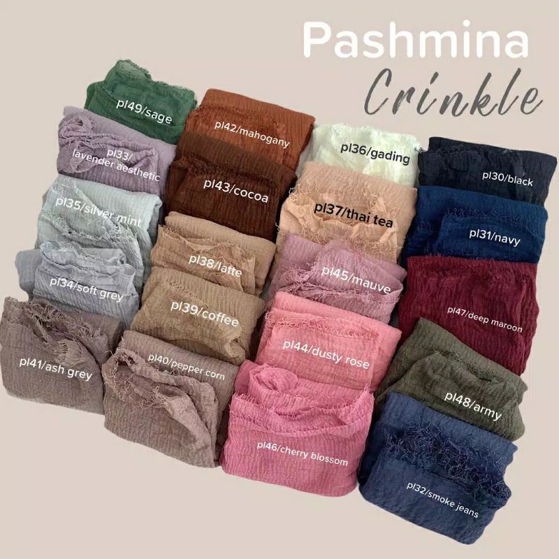 Hijab Pasmina Crinkle Turki Jumbo