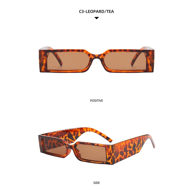 2021 new narrow box wide leg cyberpunk hip hop fashion simple sunglasses