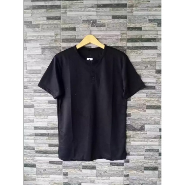 KAOS BAJU OBLONG PRIA COWOK SLIMFIT LENGAN PENDEK KLEP KANCING POLOSAN