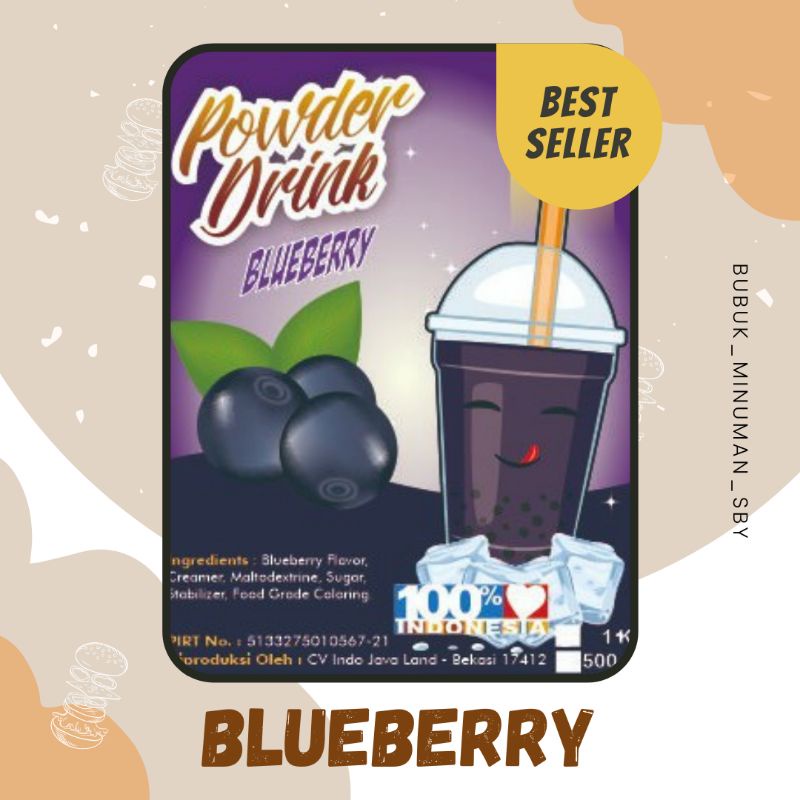 

Bubuk Minuman Rasa Blueberry Kemasan 1kg