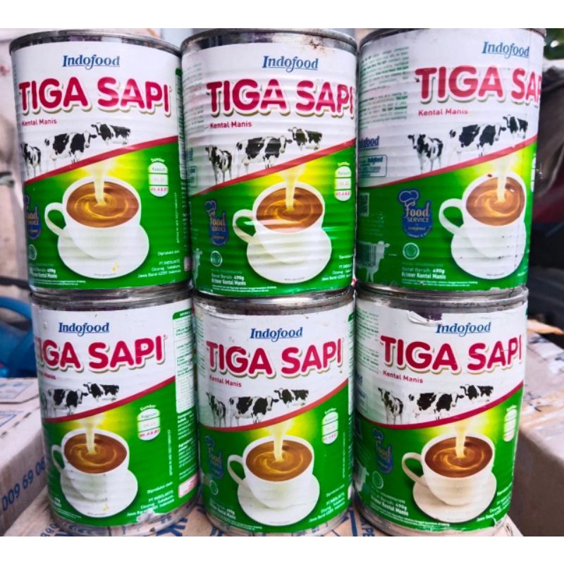 susu 3 sapi kaleng 490 gr