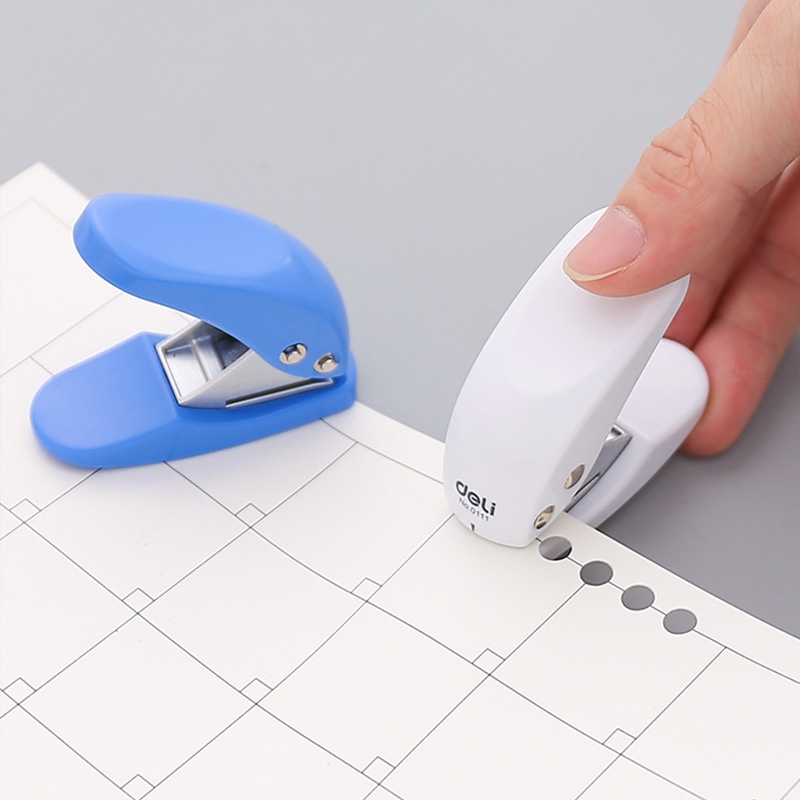 Deli. Mini Paper Hole Puncher Creative Single Hole Puncher School Office Binding Supplies