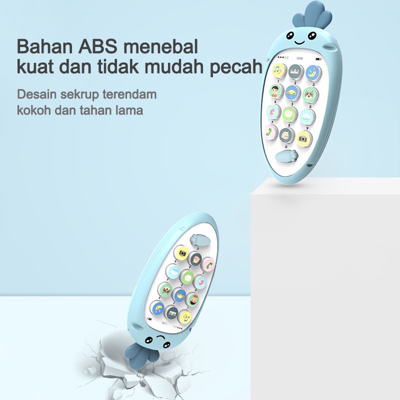 Mainan Edukasi Baby Phone Baby Shark English Songs and Words Mainan Handphone Bayi mainan hp anak anak/C 146