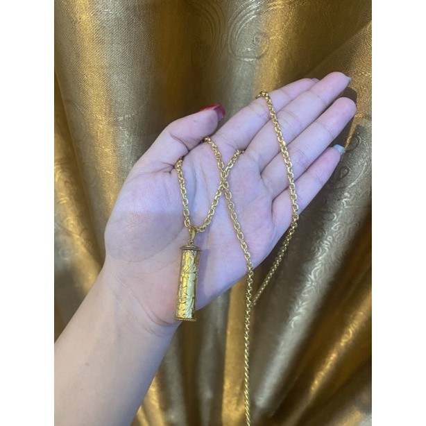 Kalung Emas Kalung Wanita Lapis Emas 24K Model Bambu Replika Perhiasan