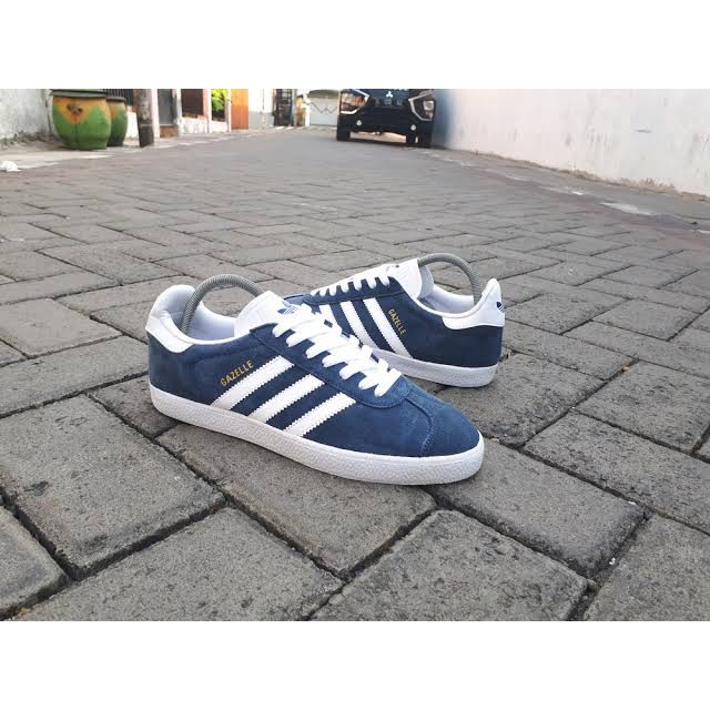 adidas gazelle blue white casual orgiinal