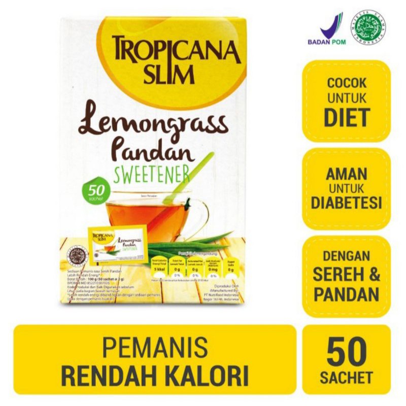 

Tropicana Slim Sweetener Lemongrass Pandan (50sch)