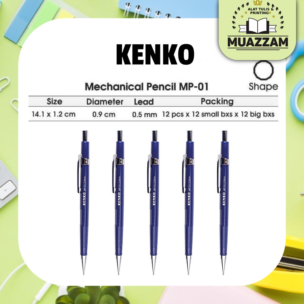 

Kenko Mechanical Pencil MP-01 (0.5 Mm) Random Color