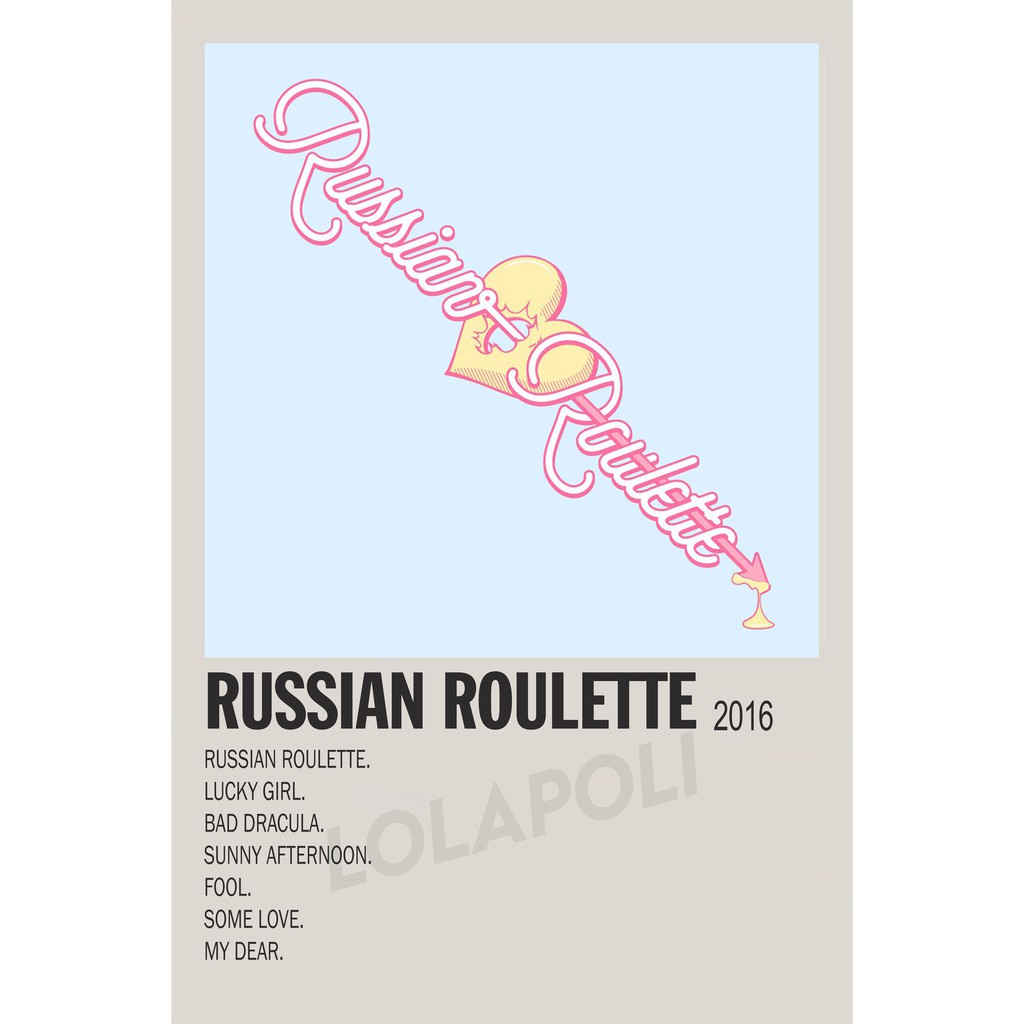 Poster Cover Album K-Pop Russian Roulette - Red Velvet