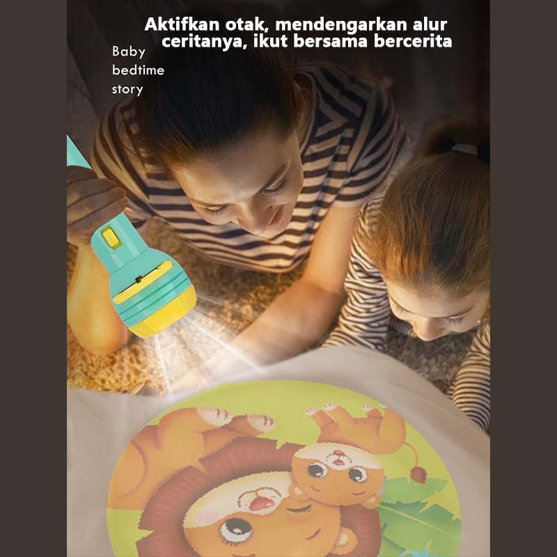 Mainan Anak Senter Proyektor/Fun Flashlight/Mainan Proyektor Gambar/Mainan Edukasi/C 214