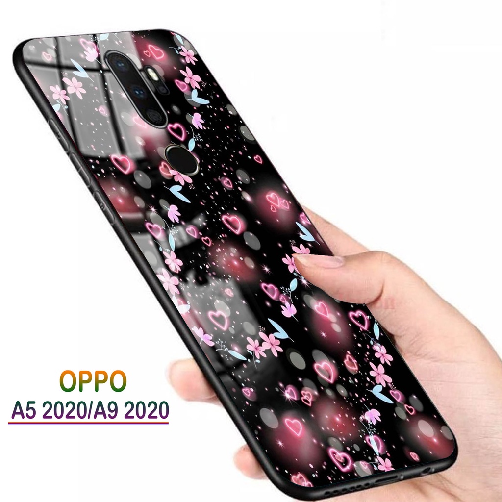 Softcase Glass Kaca OPPO A5 2020, A9 2020 - Casing HP OPPO A5 2020, A9 2020 [ S08 ].