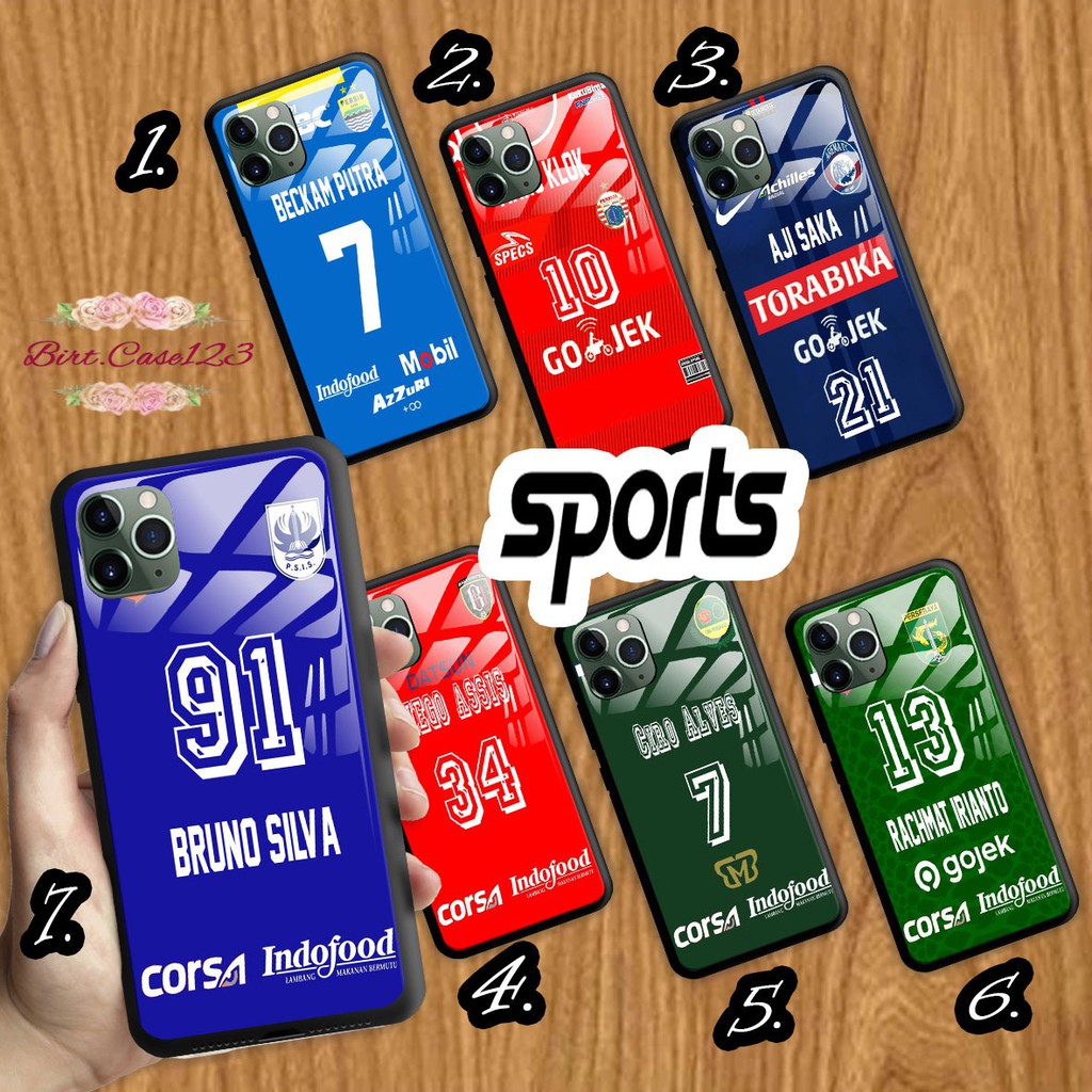 Softcase Back Case Glass Kaca SPORTS Xiaomi Redmi 4A 4x 5a 5 5+ 6a 6 6x Cc9 A2 Lite 8 se Pro BC3656