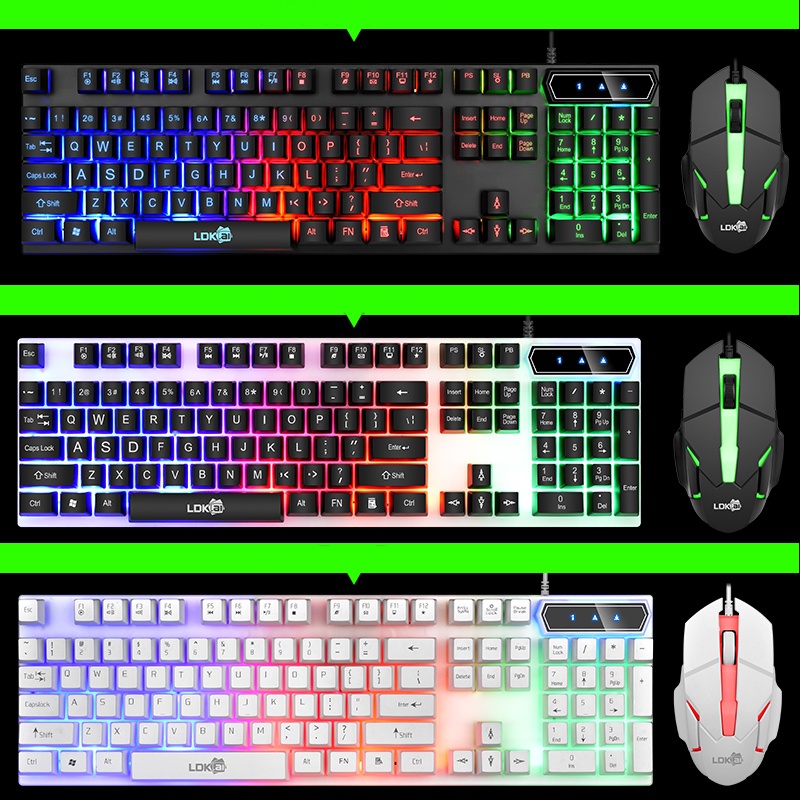 Gaming Keyboard LED with Mouse LDKAI 832