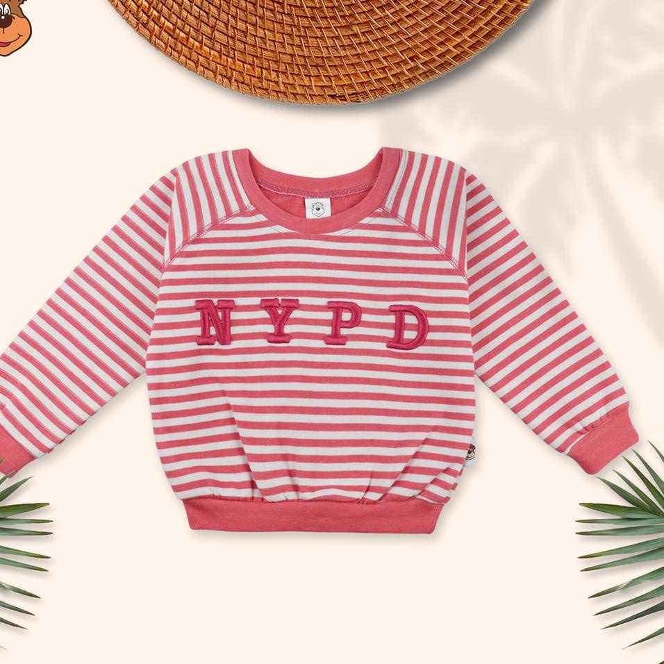 Sangat Nyaman.. MacBear Baju Anak Laki-laki Sweater Anak Winter Collection NYPD Stripe 6 bulan - 12 