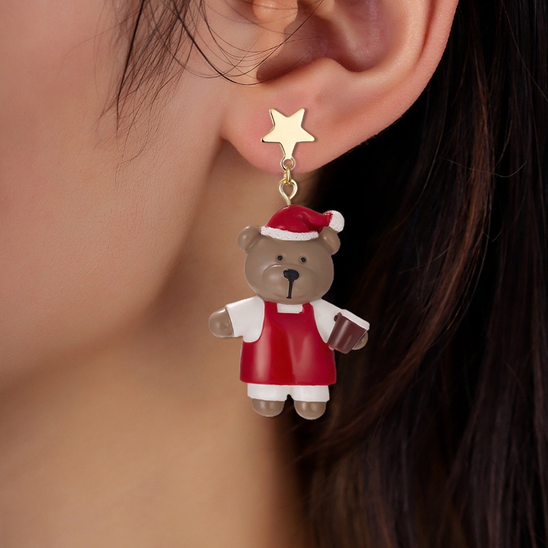 Fancyqube Christmas Earrings Merry Christmas Decorations For Home Navidad 2021 Christmas Ornaments Xmas Navidad Gifts