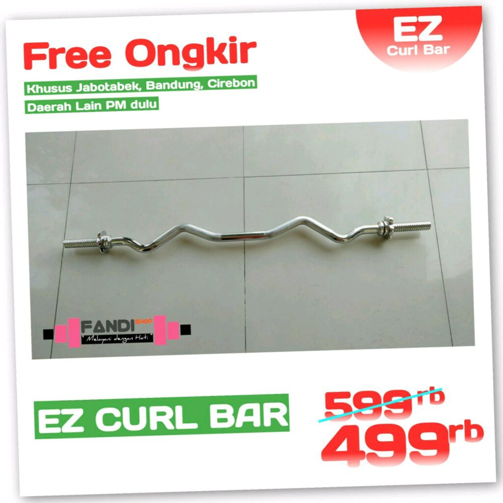 STIK BARBEL EZ CURL BAR   STIK LENGKUNG