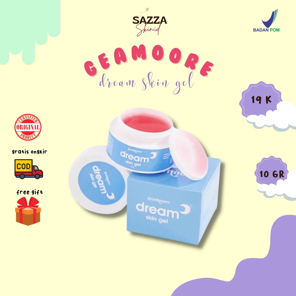 [READY‼️ +FREE SPATULA] GEAMOORE DREAM SKIN GEL GLOWING JELLY BPOM 10 GR | RED JELLY GEAMOORE SLEEPI